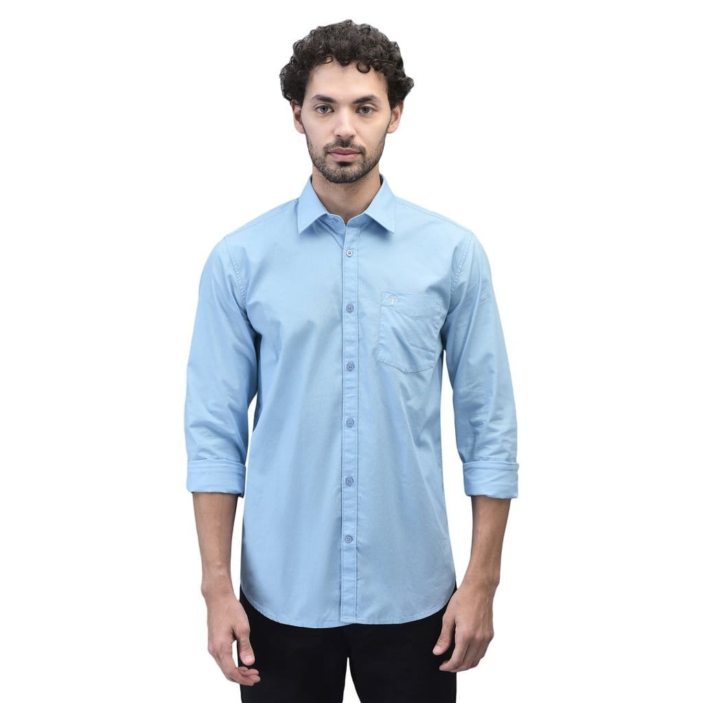 WOODLAND IWMSH 01 FULL SLEEVE SBLUE SHIRT