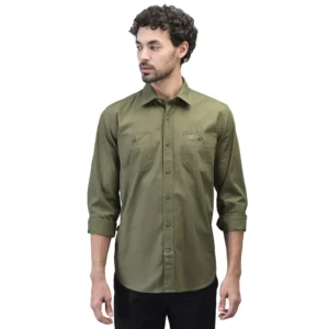 WOODLAND IWMSH 02 OLIVE DOLIVE FULLSLEEVE SHIRT