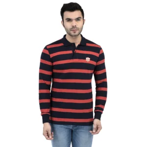 WOODLANDIWPTS 001FS RED NAVY FULLSLEEVE POLO